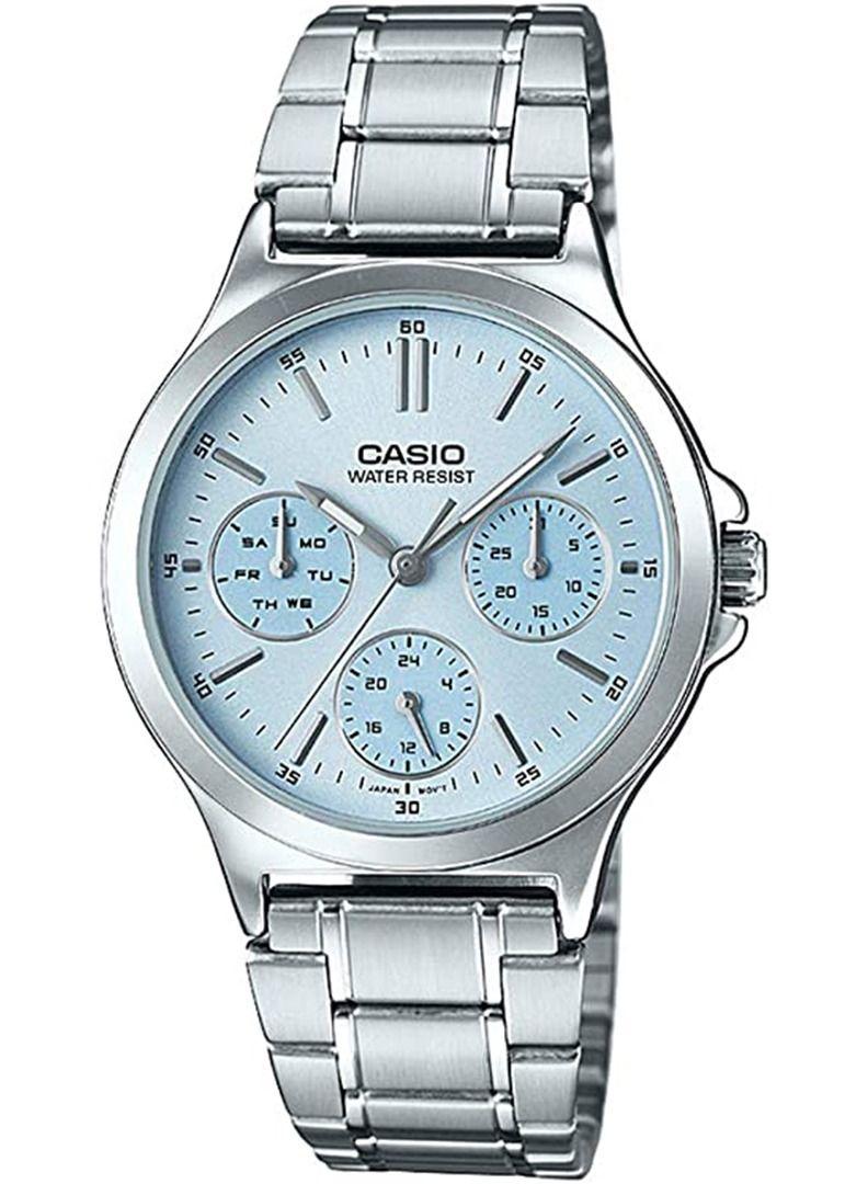 CASIO Women's Enticer Analog Watch LTP-V300D-2AUDF - 34 mm - Silver - Image 1