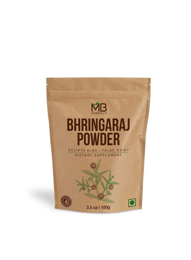 MB Herbals Pure Bhringraj Powder 100 Grams | Pure Bhringaraj Eclipta Alba Powder | Hair Growth - Image 1