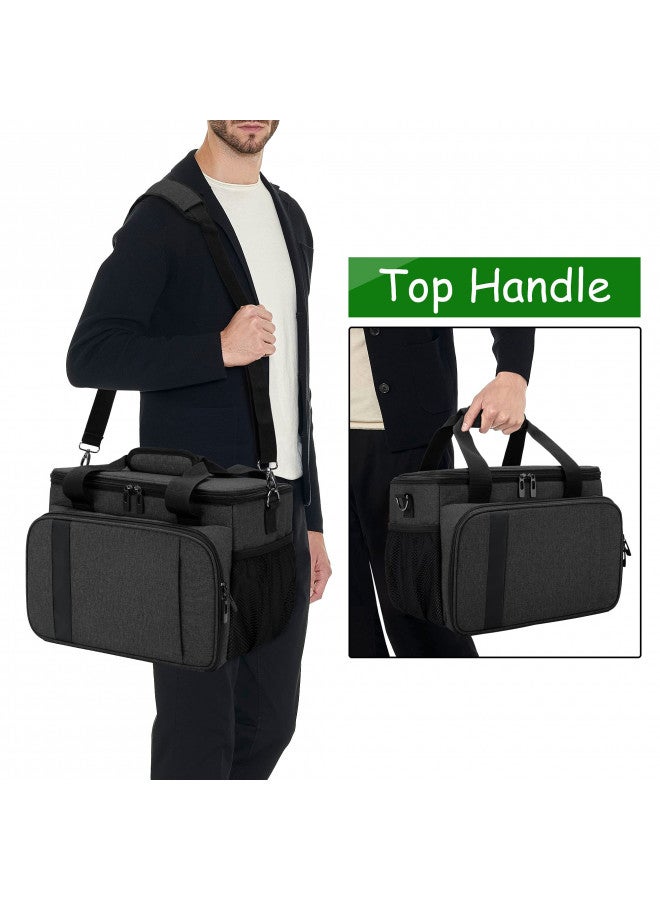 CURMIO CURMIO Game Console Carrying Case Compatible for Xbox Series X, Portable Carrying Bag with Shoulder Strap for Controllers, Cables, Headsets, Ideal for Game Player, Black, Patent Pending, Bag Only  - Image 4