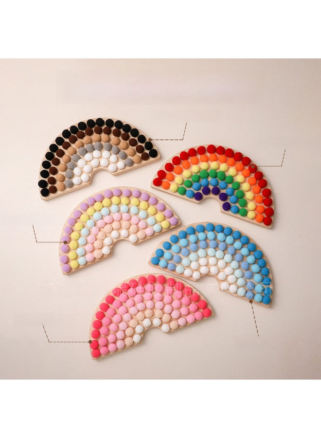 Rainbow Building Blocks Pinch Ball Toy Children's Early Education Educational Hands-on Toy Hand-eye Coordination Pinch Bead Toy-Color:Macaroon - Image 5