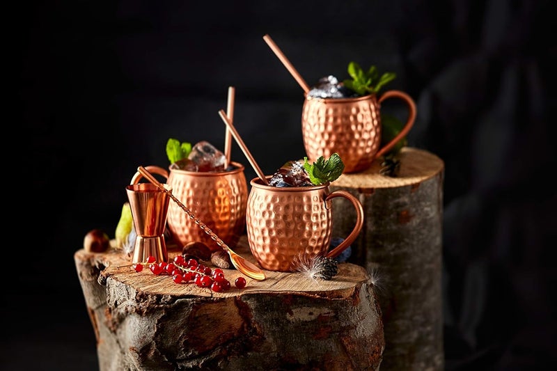 BOLD & DIVINE Authentic Moscow Mule Coper Mugs | Set of 4-100% Pure Coper Mugs 16 oz - Premium Moscow Mule Copper Cups Set of 4 - Solid Copper Cups Perfect Premium Gift - Image 5