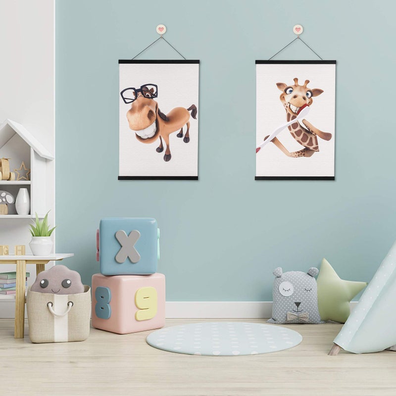 WITCOLOR Magnetic Poster Hanger Frame  2 Pack Black Magnet Poster Frames 9x11 9x27 9x12 9x13 Poster Holder for Paintings  Photos  Maps  Scrolls  Picture  Canvas Works and Christmas Prints - Image 5