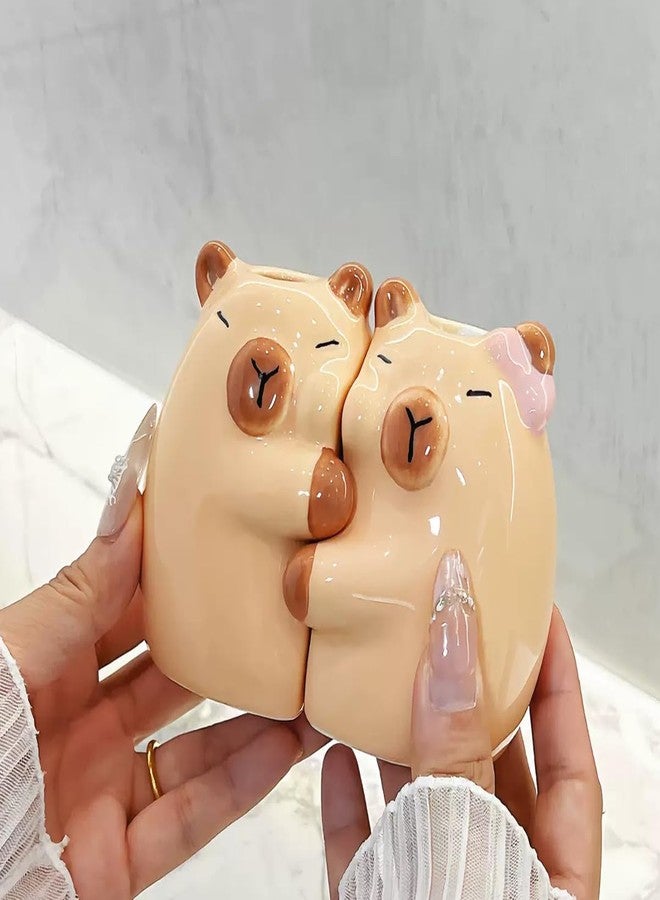 Tuioyoc Toothbrush Holder for Bathroom, Cute Ceramic Tooth Brush Holders for Bathroom Countertop Table Decor - Image 2