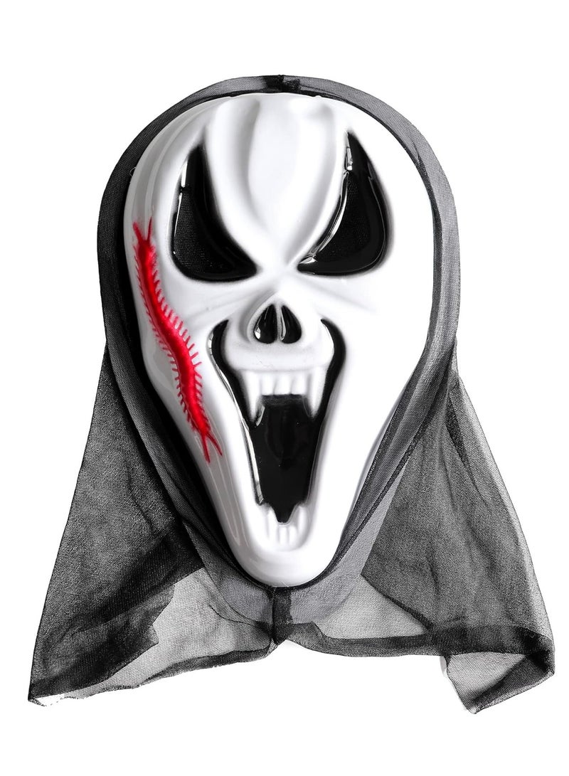 قناع الجمجمة الصارخة للوجه الكامل - بلاستيك - Image 1