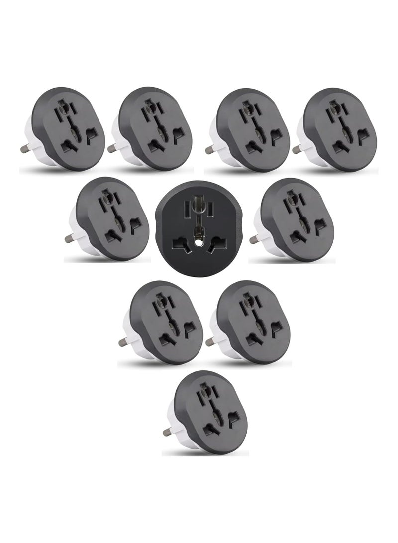 3-Pole Power Adapter Compatible with All Types of Plugs (Pack of 10) - Image 1