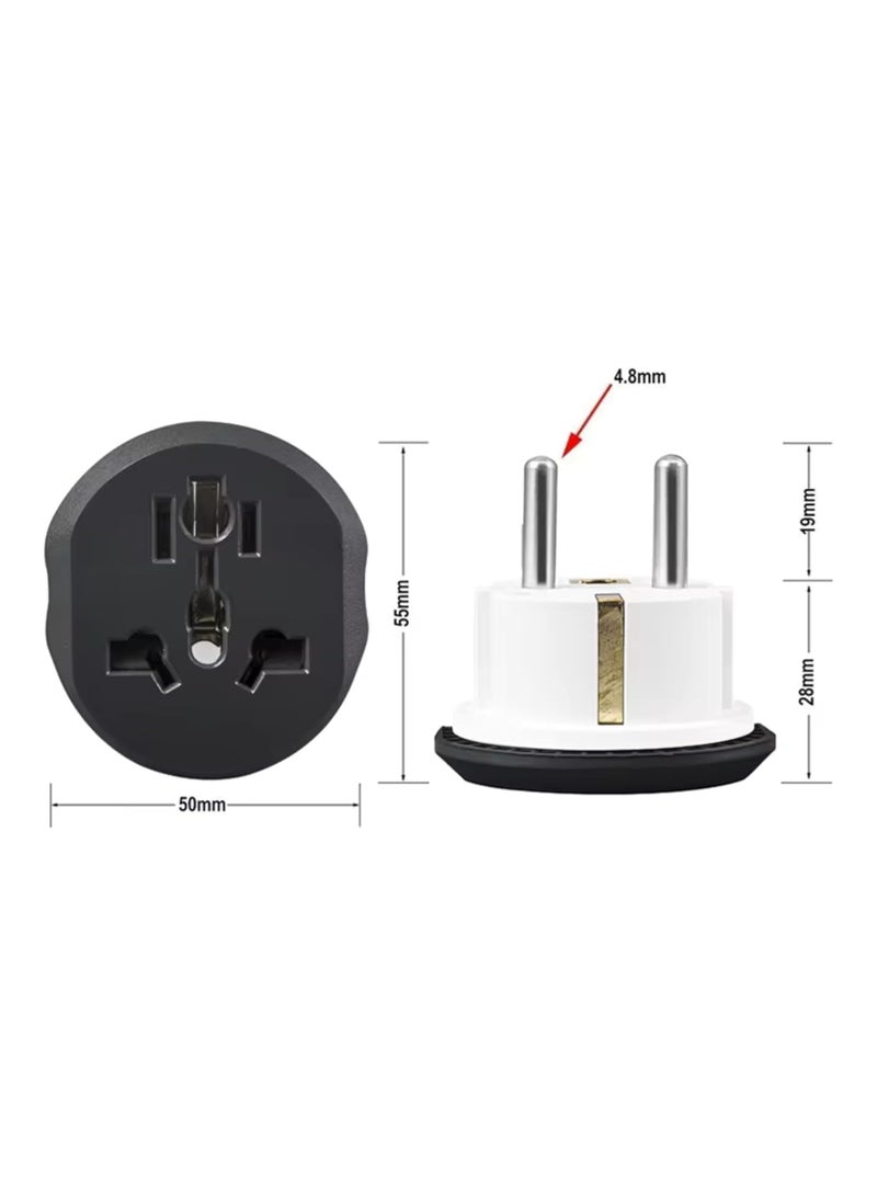 3-Pole Power Adapter Compatible with All Types of Plugs (Pack of 10) - Image 2