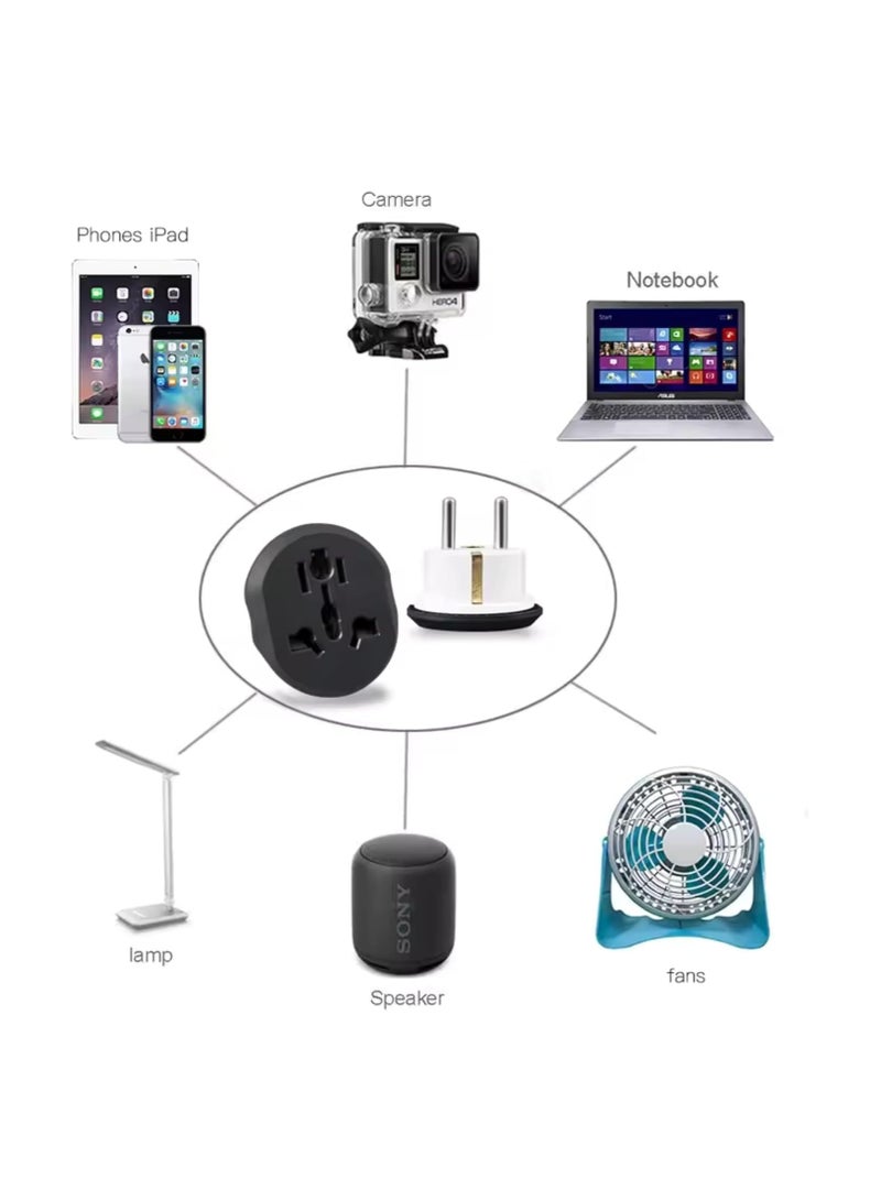 3-Pole Power Adapter Compatible with All Types of Plugs (Pack of 10) - Image 3