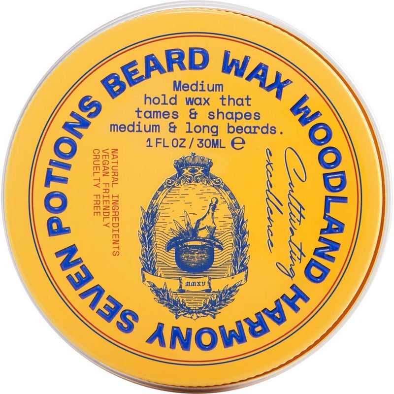 SEVEN POTIONS Natural Beard Styling Wax for Medium Hold - 1 oz, Shapes and Nourishes Without Stiffness (Woodland Harmony) - Image 1