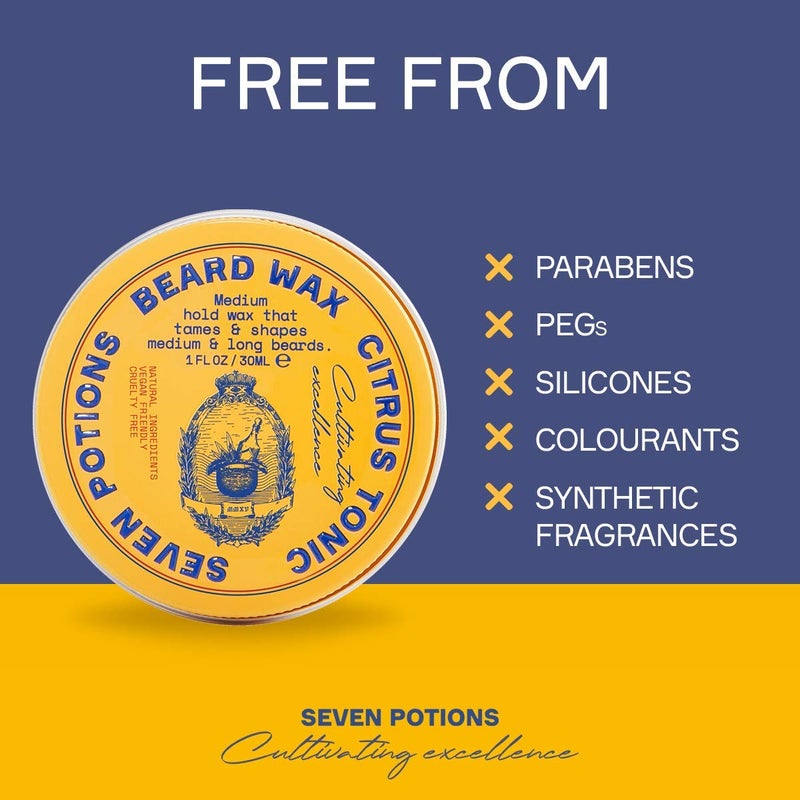 SEVEN POTIONS Natural Beard Styling Wax for Medium Hold - 1 oz, Shapes and Nourishes Without Stiffness (Woodland Harmony) - Image 3