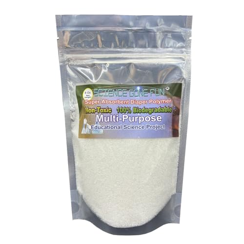 Science Gone Fun Amazing Vanishing Water Trick Super Absorbent Polymer Powder 8 Ounce Bag - Image 1