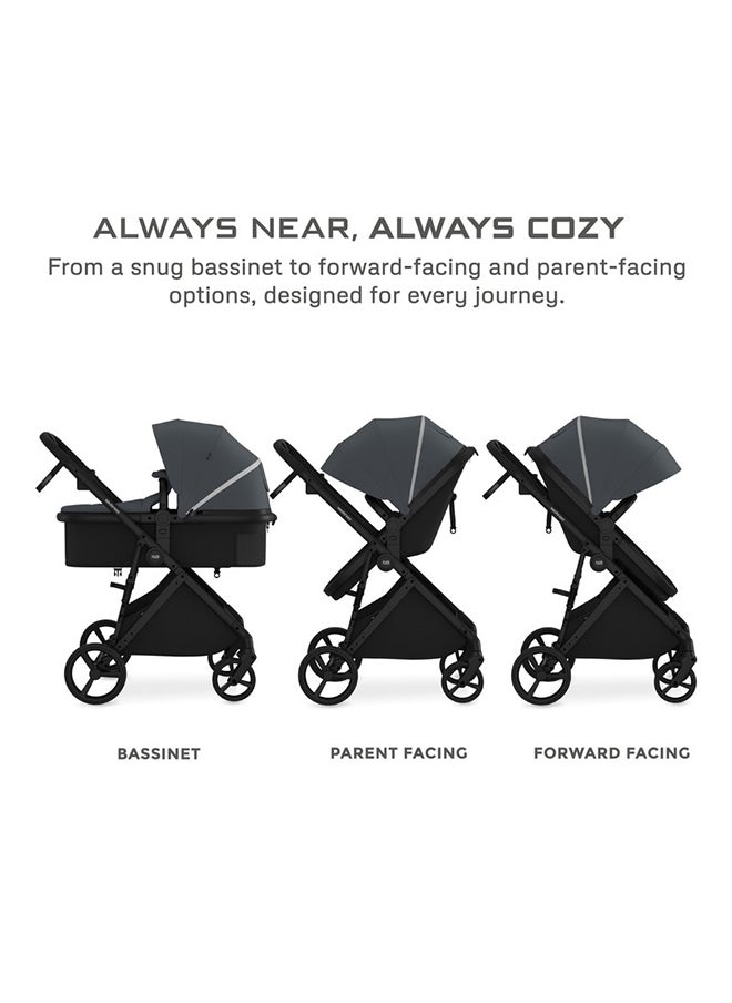 neobreez HEXA 2-in-1 Convertible Baby Toddler Stroller, Carry Cot, Bassinet Pram, XL Basket, UV And Waterproof Canopy, Pushchair, Gift Bag, Phone Holder And Toy Strap, 2 in 1 Cup Holder, 0-4yrs(22kg), 3yrs Warranty  - Image 5
