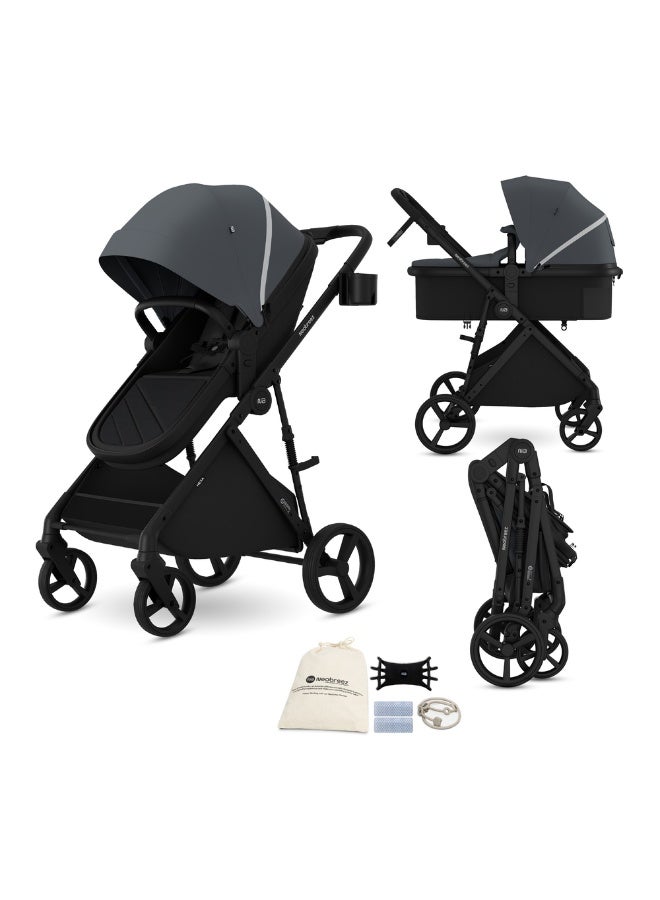 نيوبريز نظام سفر سداسي قابل للتحويل عربة أطفال مع سلة كبيرة ومظلة واقية من الشمس - Image 1