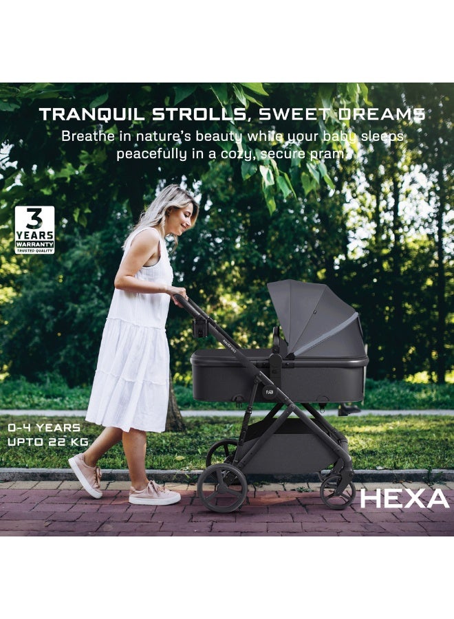 نيوبريز نظام سفر سداسي قابل للتحويل عربة أطفال مع سلة كبيرة ومظلة واقية من الشمس - Image 4