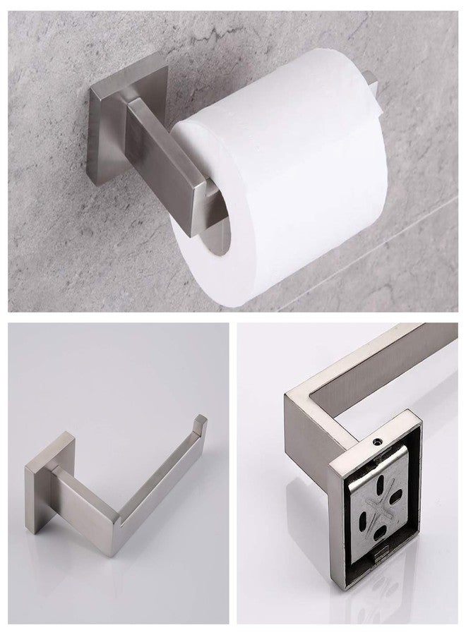 taun 10-Pieces Bathroom Hardware Set Brush Nickel Bathroom Accessories Set SUS304 Towel Bar Set Includes 2 Towel Bar 23.6 Inch+2 Towel Holder+2 Toilet Paper Holder+4 Towel Hook (10, Brush Nickel) - Image 4