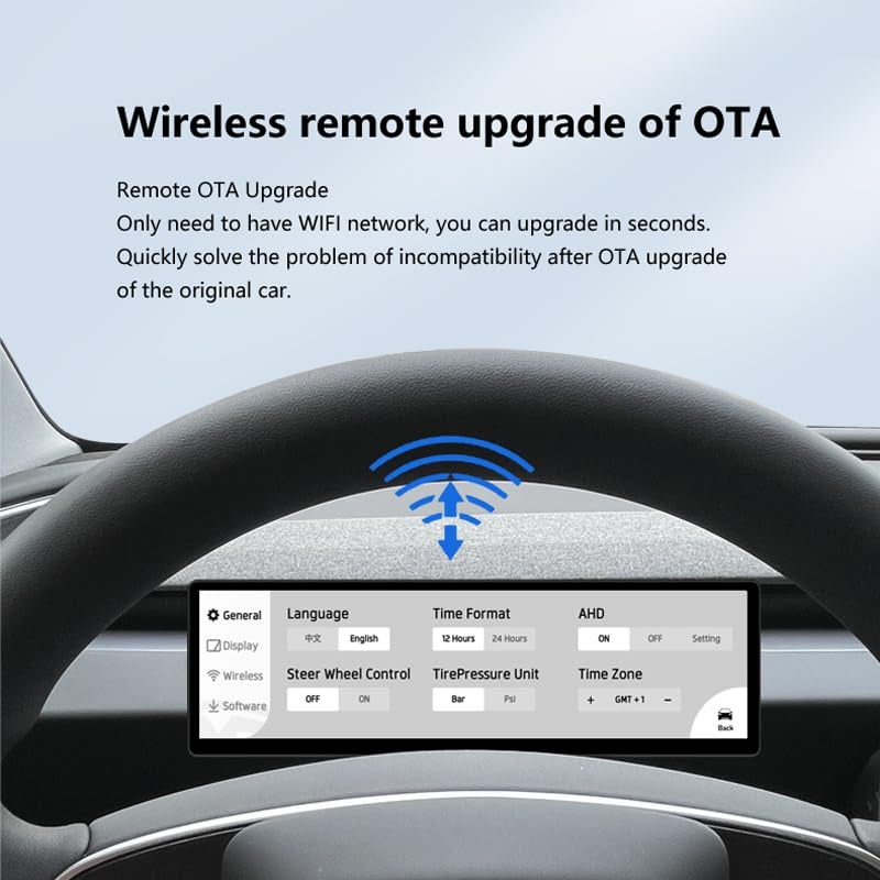 Tlyard Head Up Display for Tesla Model 3 20172023 Model Y 20192024 with WirelessWired Carplay Android Auto Bluetooth WiFi USB Navigation Power Speed IPS HD Touchscreen 88inT12 - Image 3
