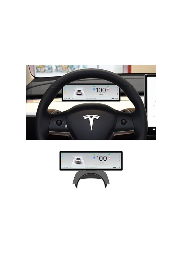 Tlyard Head Up Display for Tesla Model 3 20172023 Model Y 20192024 with WirelessWired Carplay Android Auto Bluetooth WiFi USB Navigation Power Speed IPS HD Touchscreen 88inT12 - Image 1