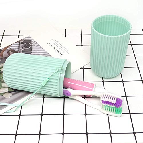 REZDAX Plastic 2Pcs Travel Toothbrush Holder, Portable Toothbrush Case Long 7.7 Inch For Traveling, Camping, Business Trip And School, Multifuction With Multi Colors - Image 4