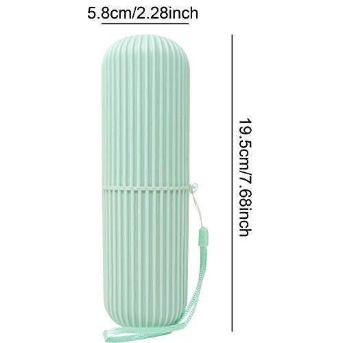 REZDAX Plastic 2Pcs Travel Toothbrush Holder, Portable Toothbrush Case Long 7.7 Inch For Traveling, Camping, Business Trip And School, Multifuction With Multi Colors - Image 2