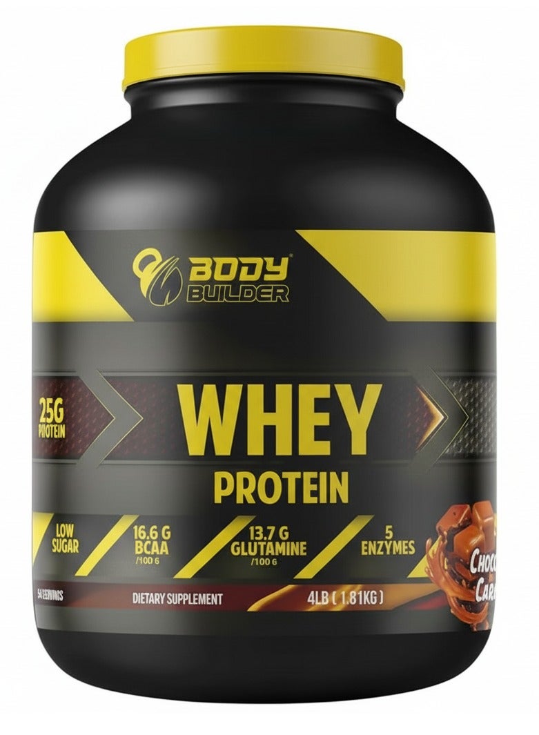 Body Builder Whey Protein, Chocolate Caramel, 4 LB - Image 1