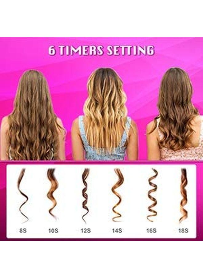 NIBEMINENT Wireless Automatic Curling Iron Silver/Pink - Image 5