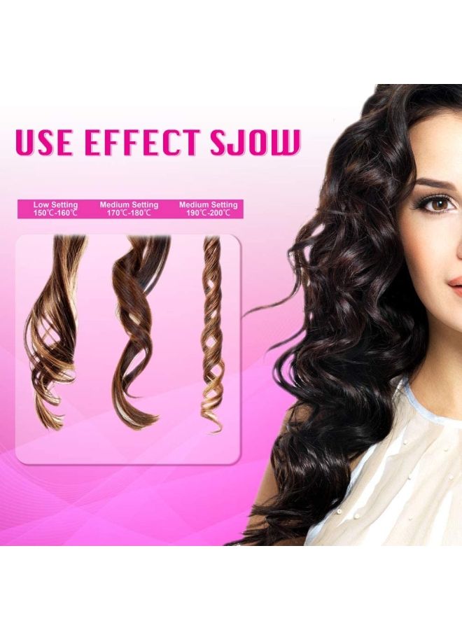 NIBEMINENT Wireless Automatic Curling Iron Silver/Pink - Image 4