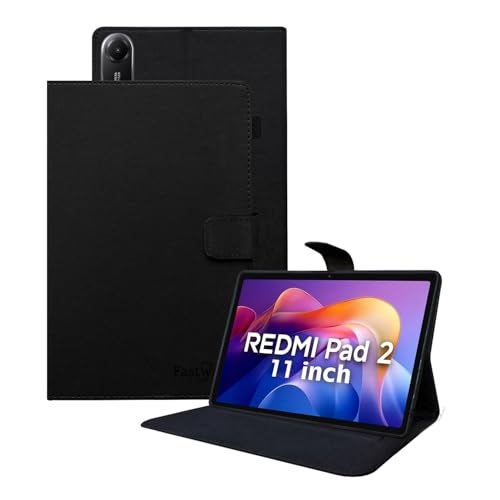 Fastway Flip Cover for Redmi Pad 2 11 inch Tablet Executive Leather Case with Built-in Pencil Holder (Black) - Image 1