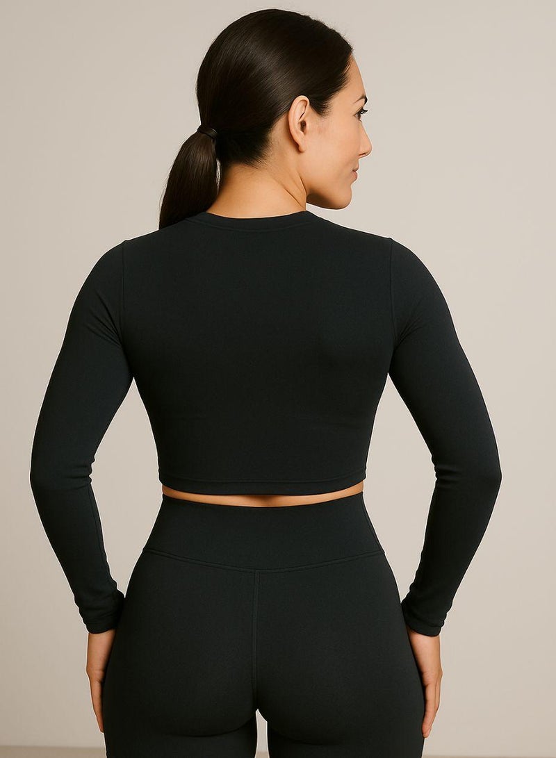 Moveletix Long sleeve Crop Top Luxury Soft - Image 3