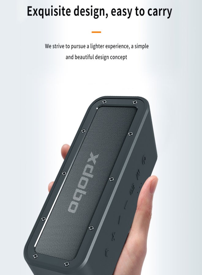 XDOBO Wake 1983 BT speaker IPX7 waterproof portable subwoofer wireless card insertion desktop speaker supports BT5.0/TF card/AUX audio/TWS interconnection - Image 5