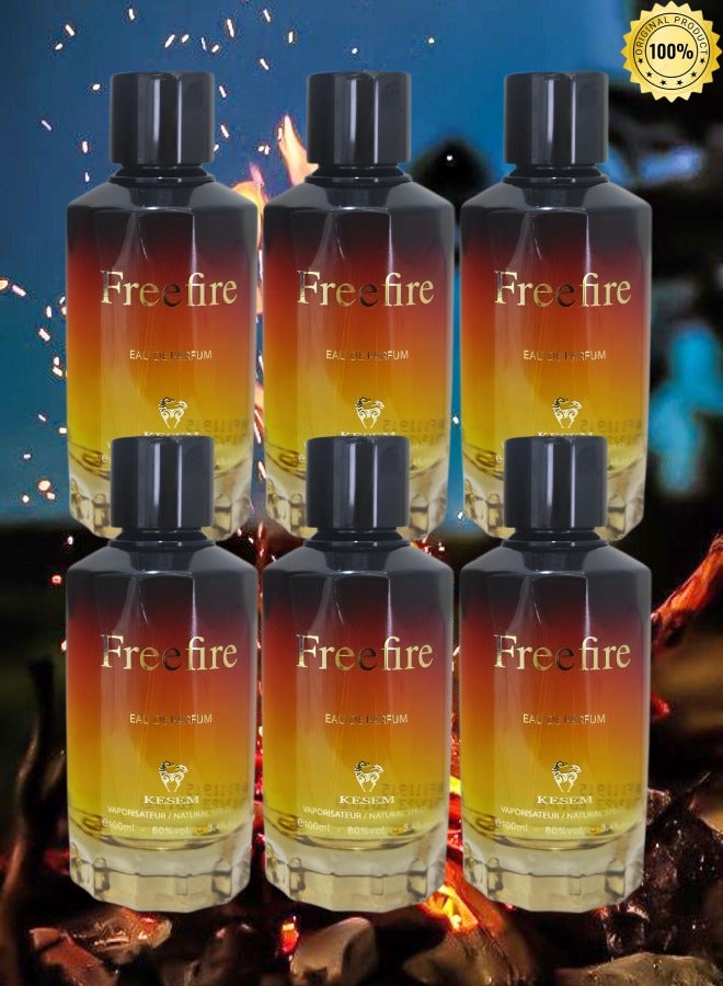 كيسم 6 قطع عطر فري فاير 100 مل - Image 1