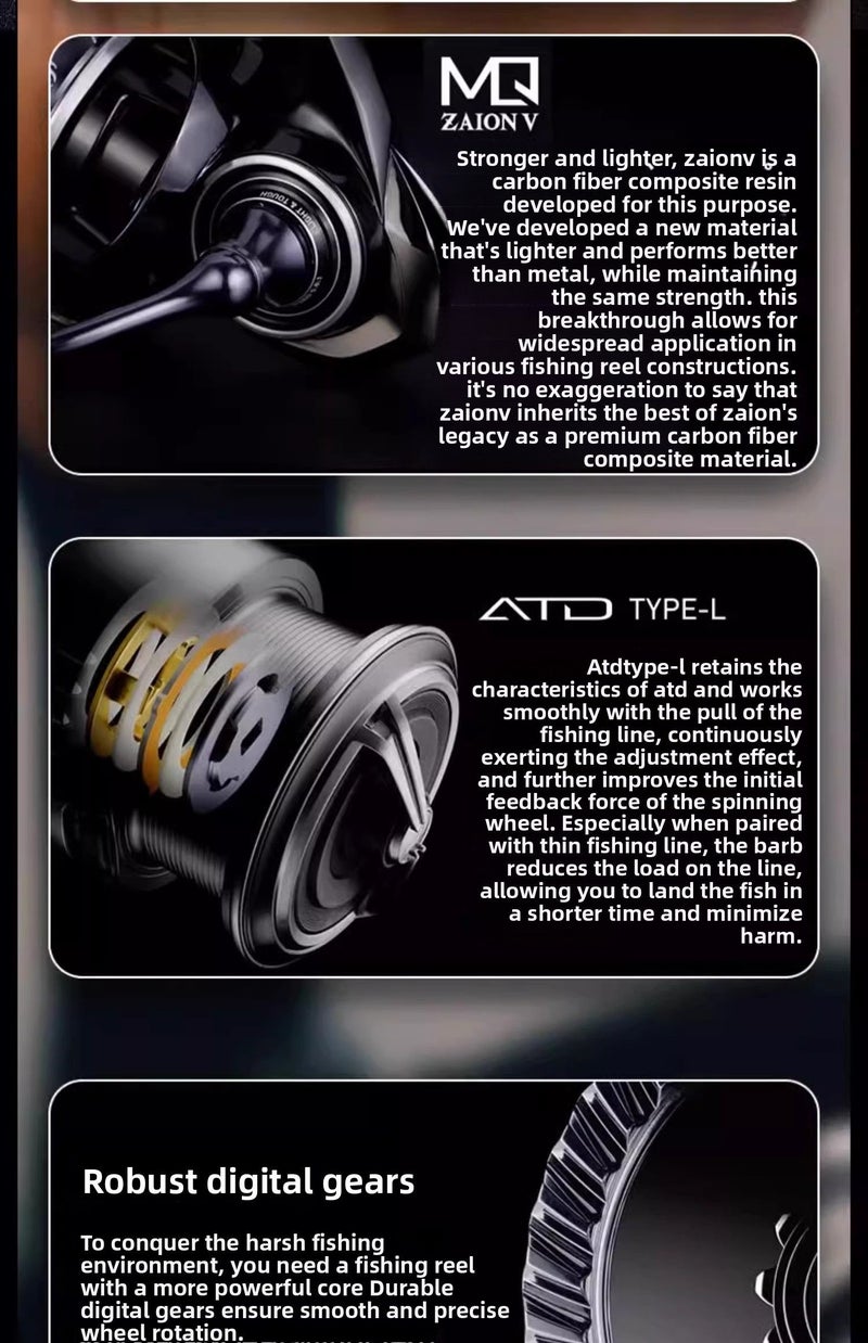 دايوا بكرة صيد 2023 Daiwa Tatula FC LT 2500SS-H-QD 5.8:1 - Image 5