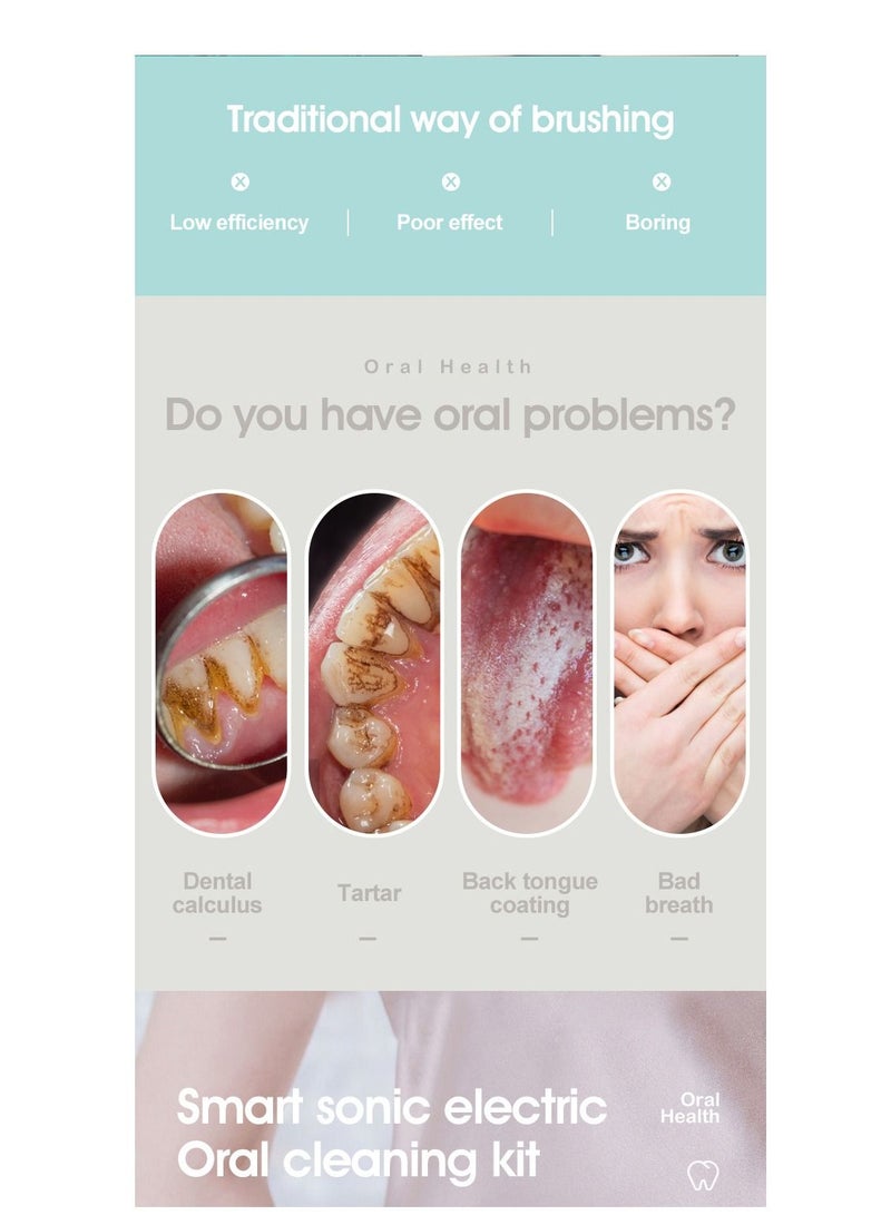 general Sonic Scaler, Calculus Remover, Dental Care Tools Electric Scaler Flosser (Pink) - Image 4