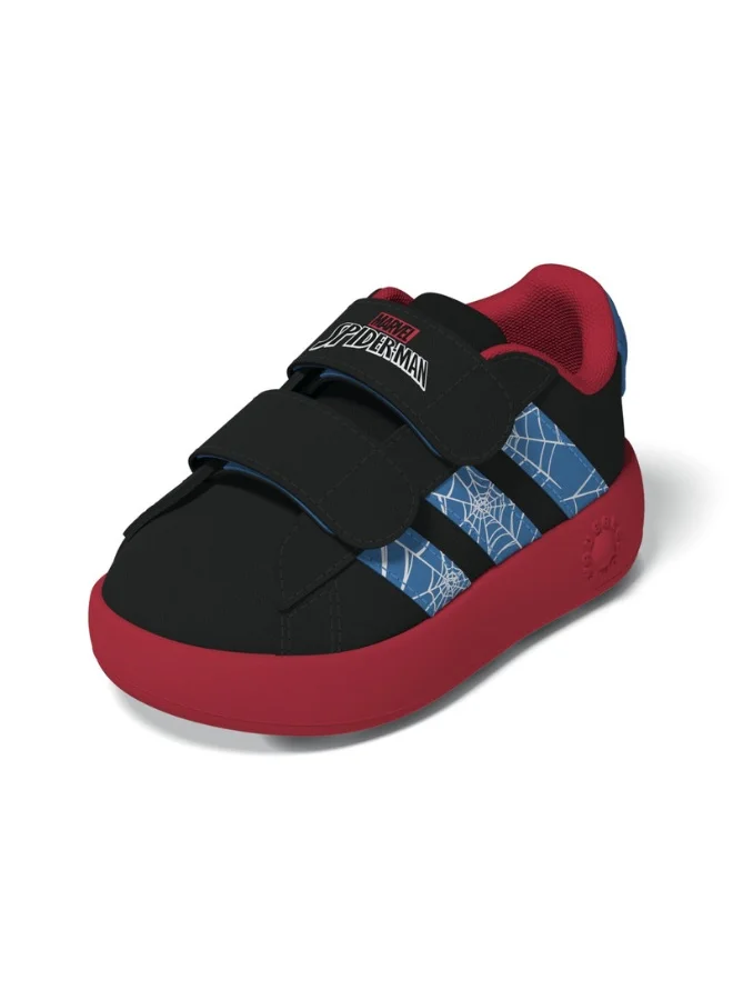 adidas حذاء رياضي سبايدرمان كورت للأطفال أسود
