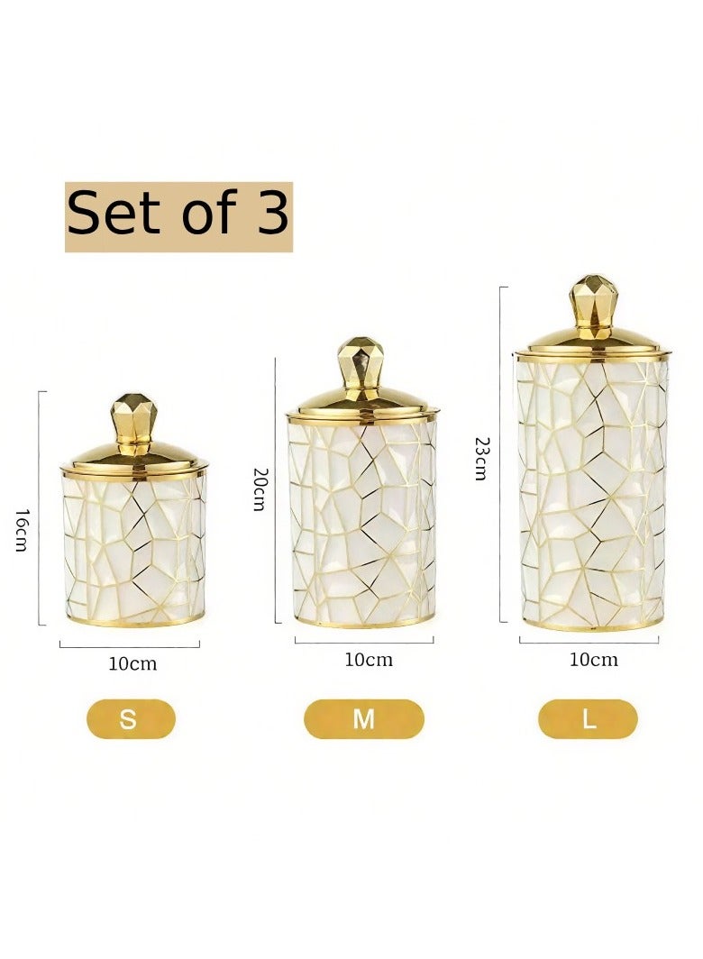 AceLuste 3 Pieces Canister Sets, Large Capacity Food Storage Canisters Set, Coffee Sugar Tea Canister Set with Airtight Lid, Perfect for Kitchen/Living Room/ Store/ETC - Image 2