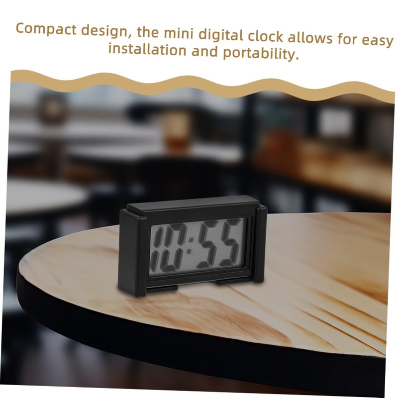 Mini Car Dashboard Clock Compact Precise Display Portable Plastic Accessory for Home Use - Image 5