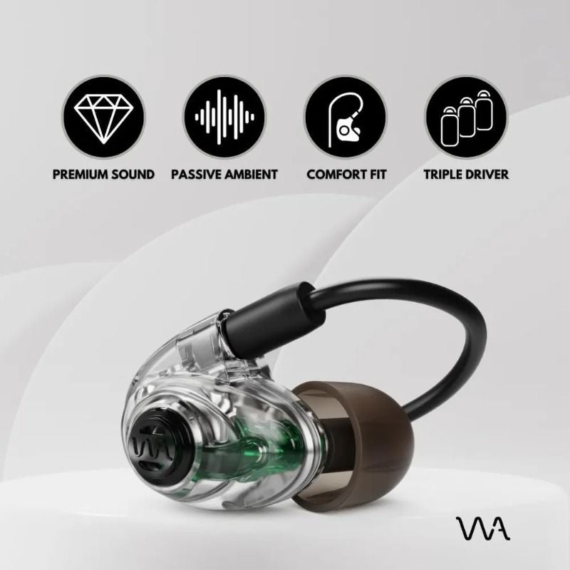Westone Pro X30 Wired Earphones, Green Transparent - Image 5