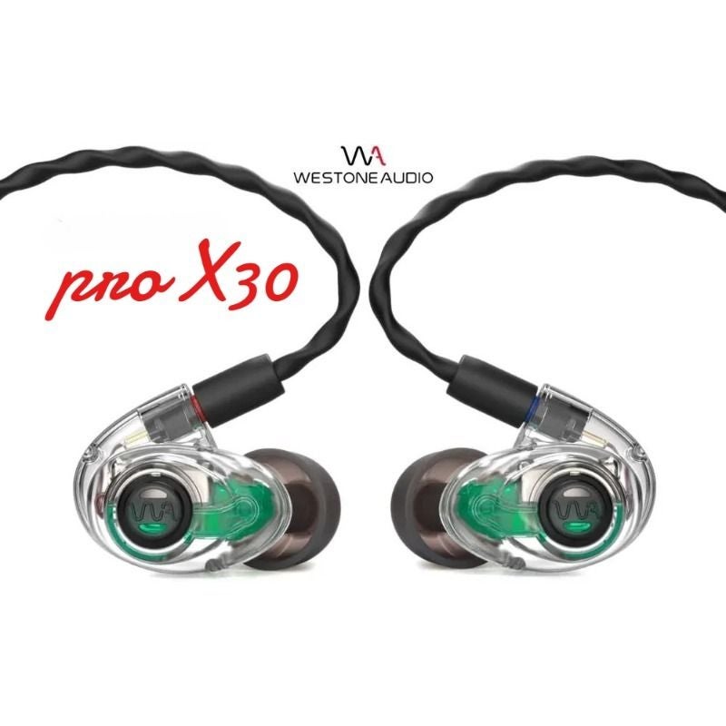 Westone Pro X30 Wired Earphones, Green Transparent - Image 1