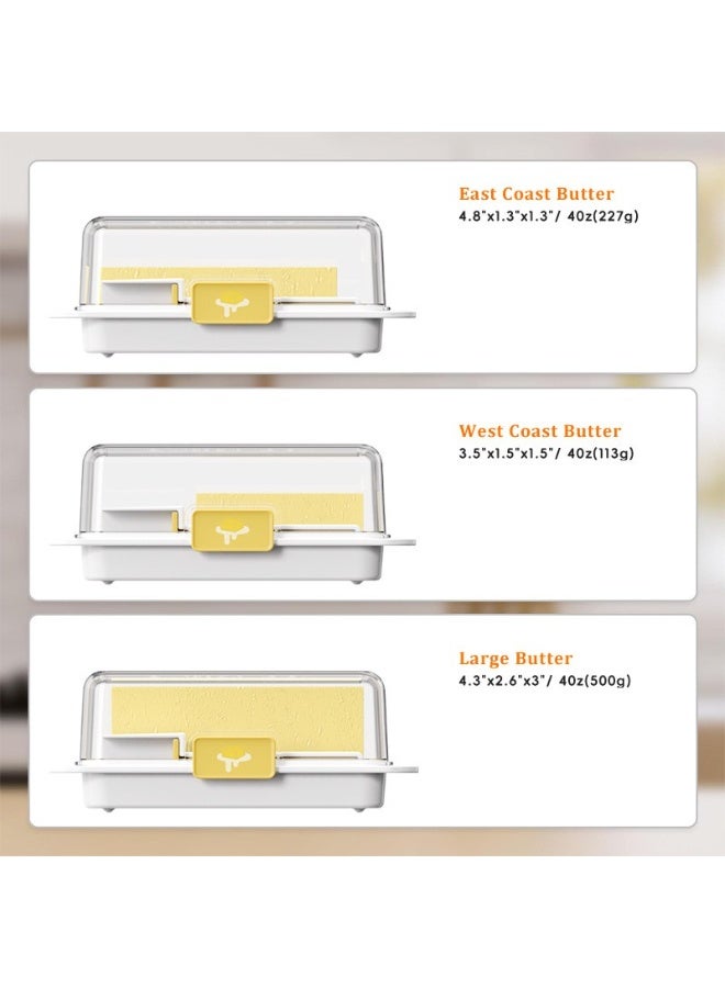 Bukela Butter Dividing Storage Box With Lid Cheese Box Butter Holder Refrigerator Freshness Keeper Container Cheese Keeper Box (Black） - Image 3