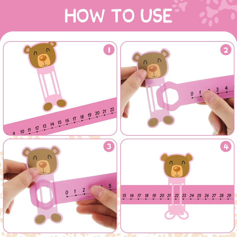 Eersida 24 Pcs Slide and Learn Number Lines 0 to 30 PVC Math Number Line for Student Animal Positive Integers Slide Rules Childhood Education Materials for School,16.5 x 1.5 Inch(Vivid Colors) - Image 3