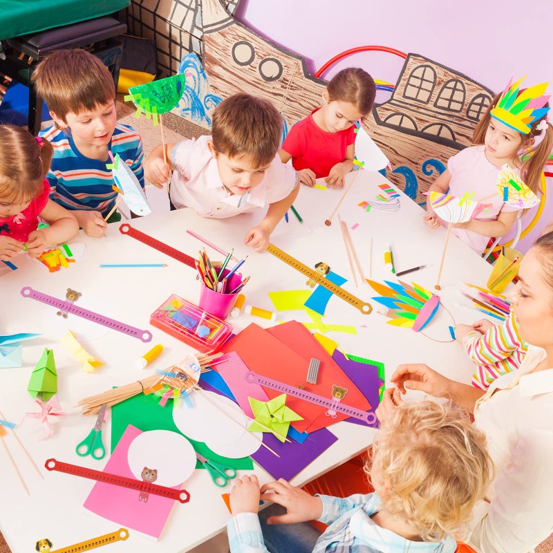 Eersida 24 Pcs Slide and Learn Number Lines 0 to 30 PVC Math Number Line for Student Animal Positive Integers Slide Rules Childhood Education Materials for School,16.5 x 1.5 Inch(Vivid Colors) - Image 5