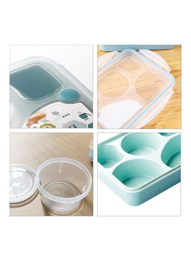 Generic - Bento Box Kids Lunch Box, 5 - Compartment Meal Prep Container for Kids, Reusable Food Storage Snack Containers, Durable, Drop-Proof, Dishwasher Safe, BPA-Free, & Made with Food-Safe Materials (Blue) - Image 1