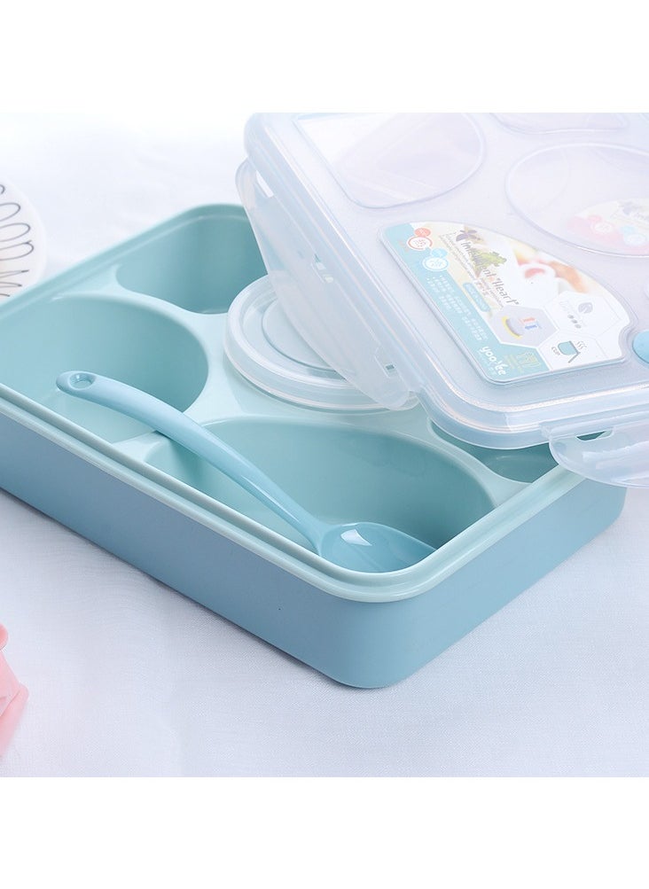 Generic - Bento Box Kids Lunch Box, 5 - Compartment Meal Prep Container for Kids, Reusable Food Storage Snack Containers, Durable, Drop-Proof, Dishwasher Safe, BPA-Free, & Made with Food-Safe Materials (Blue) - Image 1