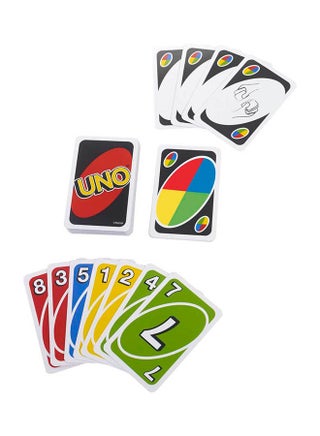 Original UNO Deluxe Classic Card Game - 112-Card Deck with Action Cards, Scoring Pad & Tin, for 2-10 Players, Ages 7+ - view 4