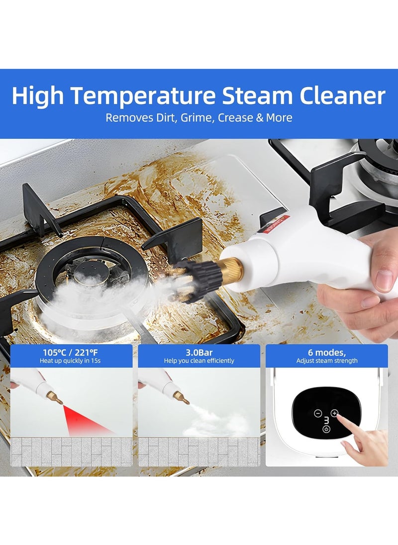 ARNOTEC Handheld Steamshot Cleaner with Smart Touch Screen,High Pressure Steamer for Cleaning,1200ML Water Tank, Steam Cleaner for Home, Car, Shower, Kitchen, Bathroom, Grout, and Tile  - Image 4