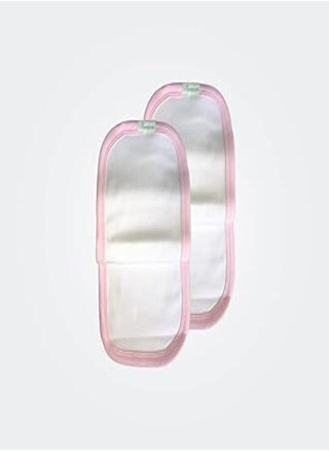 Komkom Komkom baby burping towel 2 layers pink 2pces 