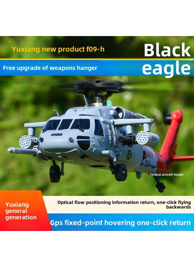 Yu Xiang F09H Black Hawk Helicopter GPS Positioning Return Remote Control Simulation Model Aircraft-Color:Black Eagle Original Battery -Specifications:Standard Configuration - Single Battery
