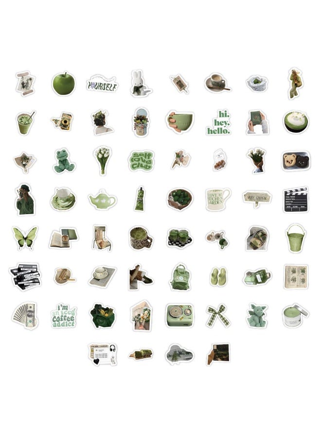 NIBEMINENT 60 Pcs Small Green Objects Deco Kit Waterproof Stickers, High Definition Printing Bright Colors, Suitable for Laptop Skateboard Luggage Water Bottle Guitar DIY - Image 3