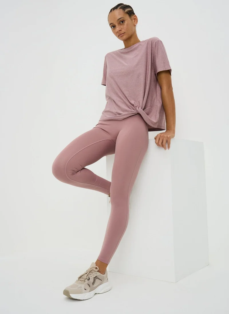 Souluxe Mauve Twist Knot Sports T-Shirt
