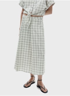 MANGO Check Flared Skirt  - Image 1