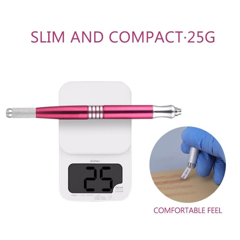 comfrt Double-headed Microblading Pen, Manual Eyebrow PMU Pens Tattoo Machine Microblading Tools(Pink) - Image 2