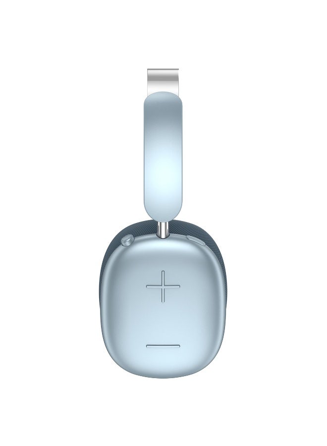 CATANES Air Max Pro Wireless Over Ear Headphones with Active Noiose Cancellation and Built-in Mi, Comfortable and Lightweight - Blue - Image 2